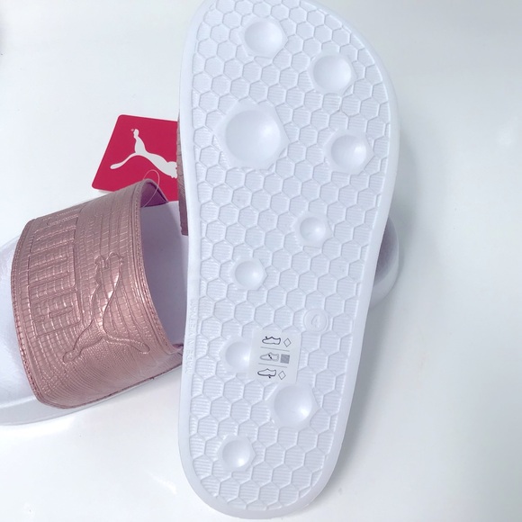 Puma 🐆 Leadcat Rose Gold Slides Sz 4/37 New! - Picture 2 of 4